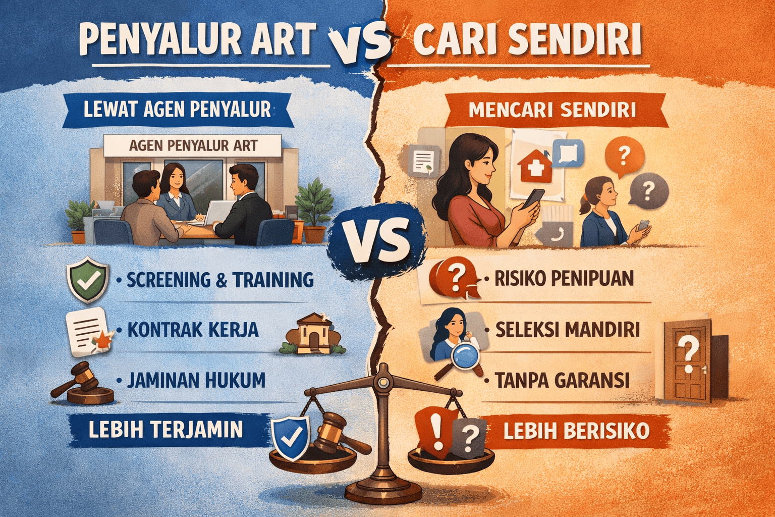 Penyalur ART vs Cari Sendiri: Mana yang Lebih Aman di 2026?